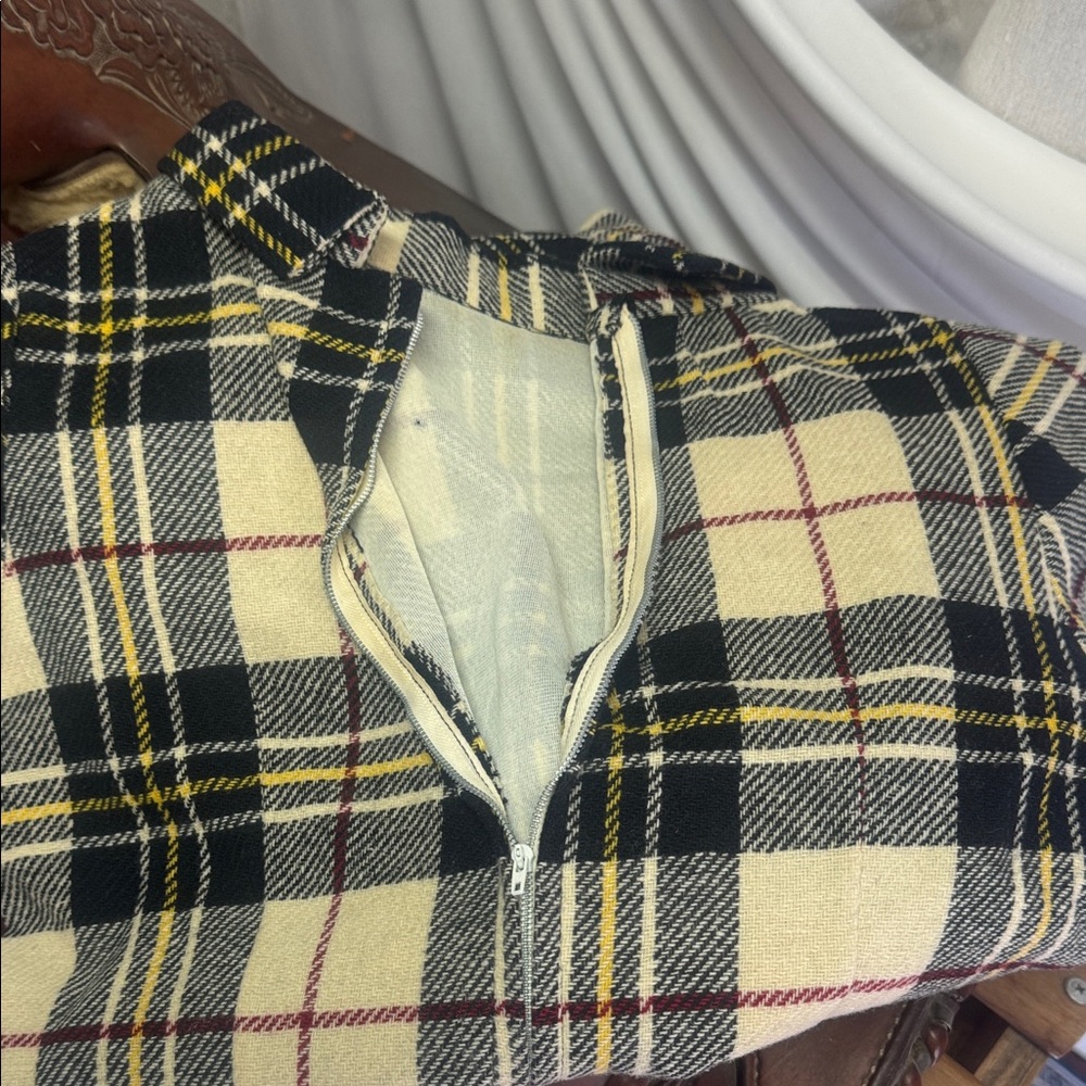 Plaid Zip-Up Jacket